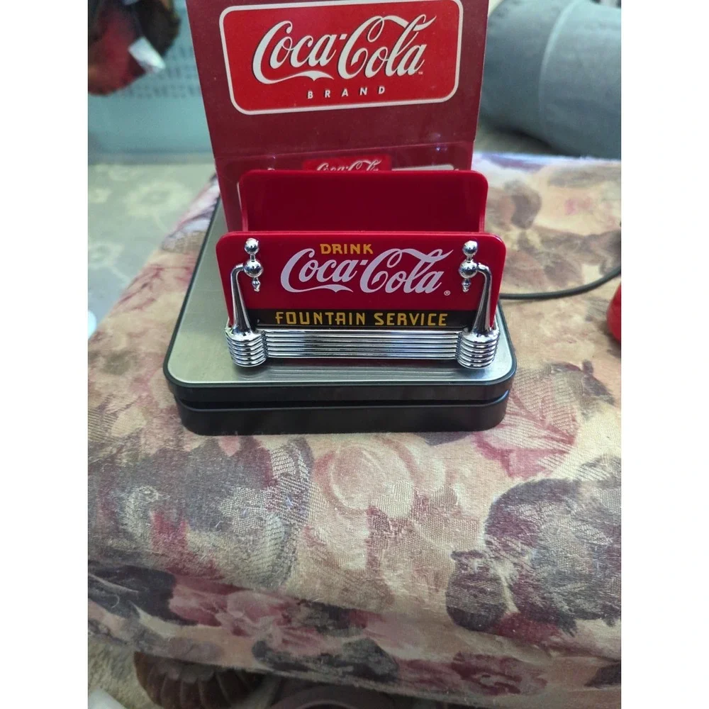 Coca Cola 1997 Nostalgic Red Fountain Service Sugar Packet Caddy Vintage
